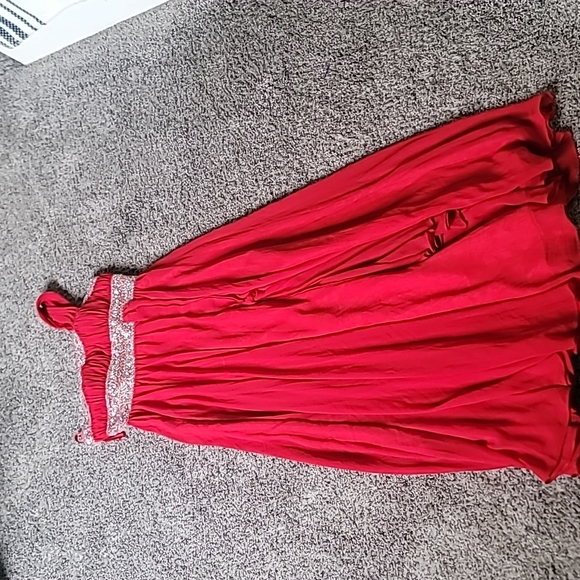 STUNNING MAY QUEEN COUTURE RED BLING PAGENT/PROM DRESS - Picture 5 of 14